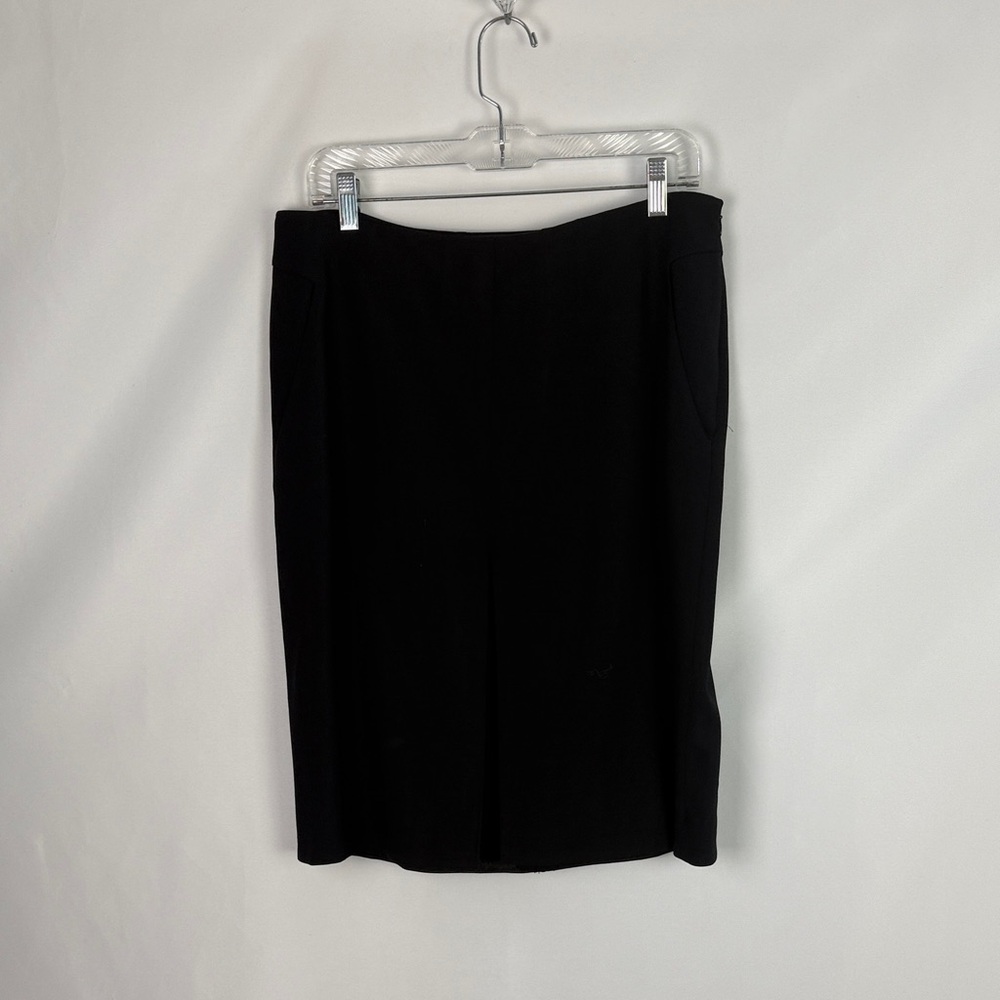 Aquascutum Black Pleated Knee Skirt